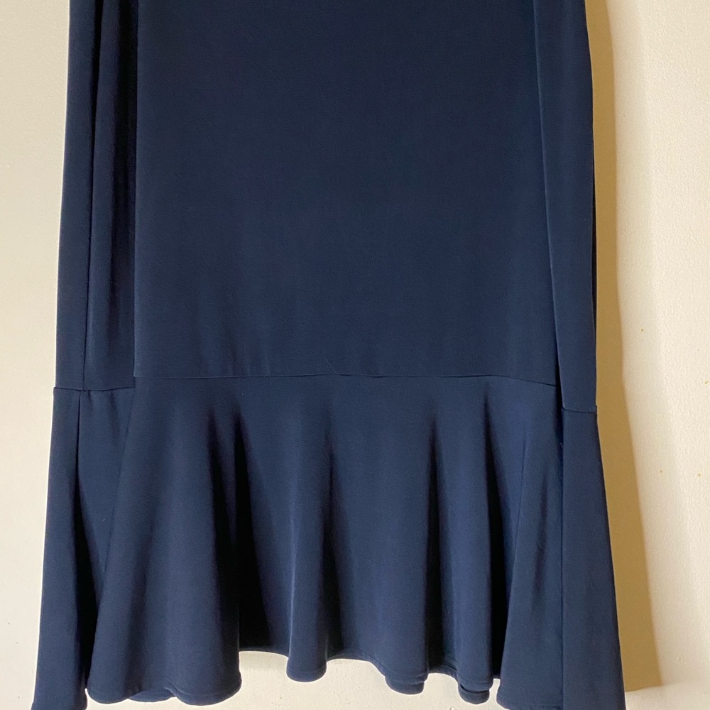 George Blue Midi Trumpet Skirt for Work